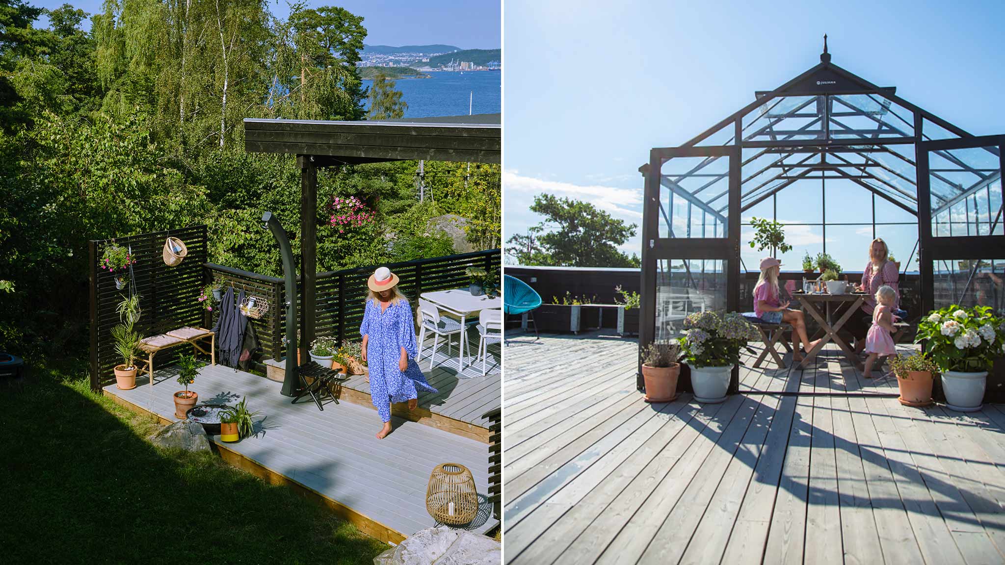 Ljus grå terrassolia på takterrass Ljus grå terrassolia på takterrass