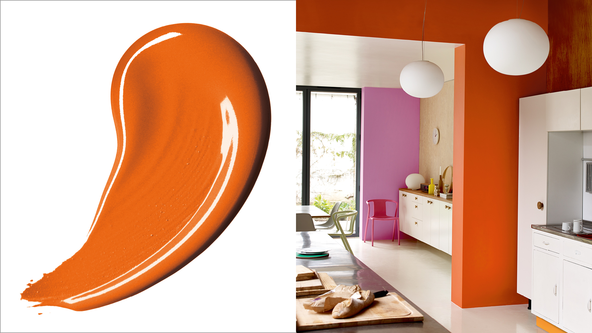Skapa ett glatt hem med orange Orange nyanser sprudlar av vitalitet. Måla dina väggar orange och du kommer direkt att känna att detta är ett glatt och livligt hem.