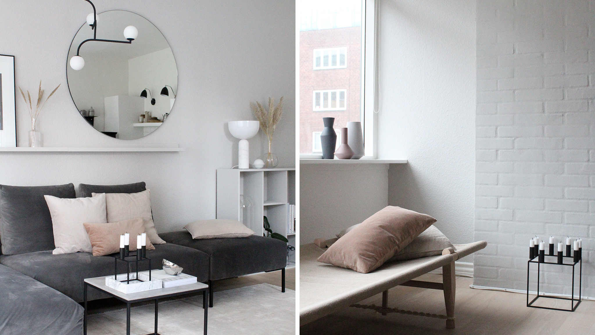 Carla Sofie Molge och kulören Warm Grey i vardagsrummet CarlaSofieMolge Warm Grey i vardagsrummet